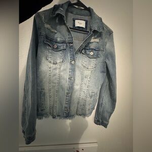 KanCan Light Blue Distressed Jean Jacket